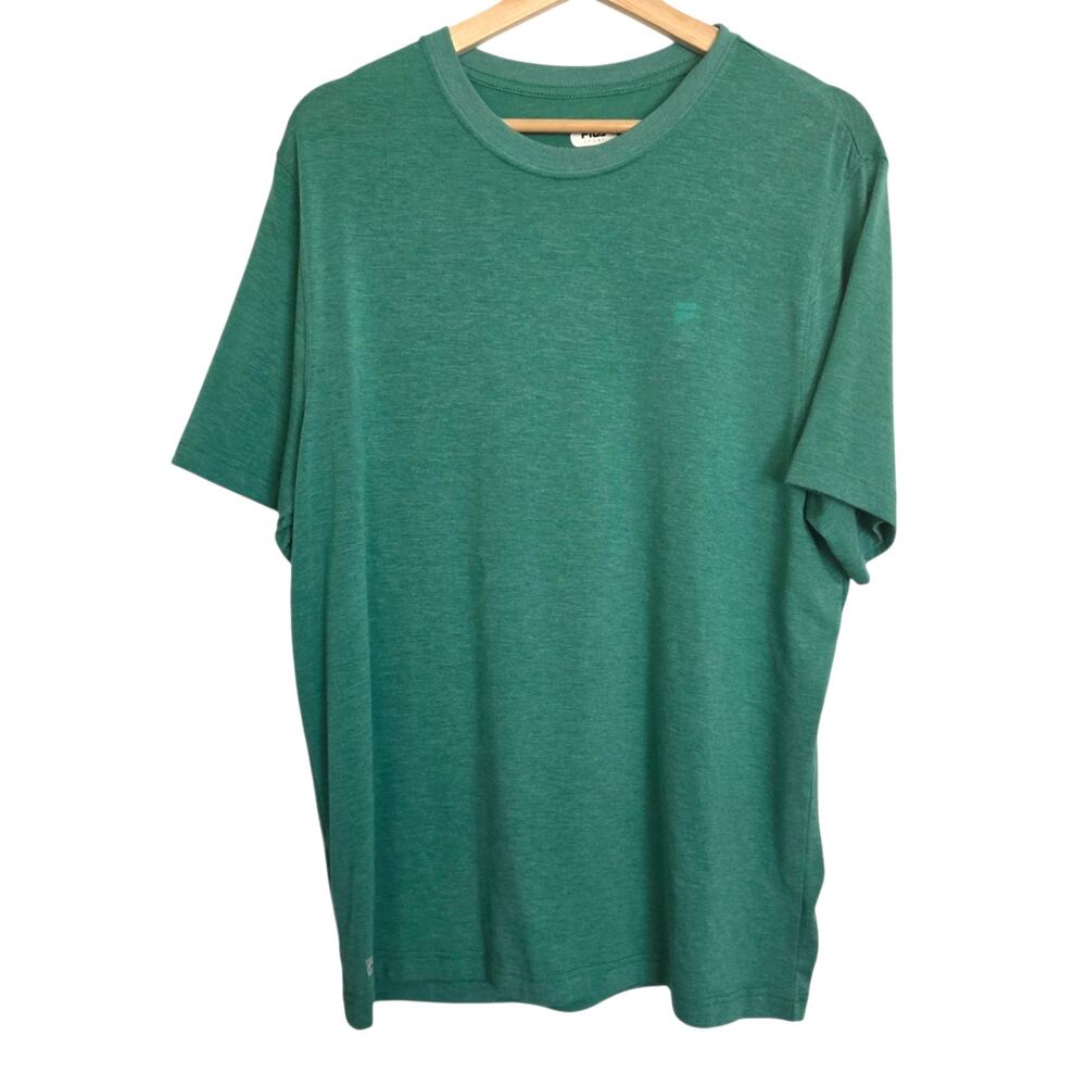 Fila Short Sleeve Aquamarine GreenTeal Soft T-Shirt Logo on Chest MEDIUM